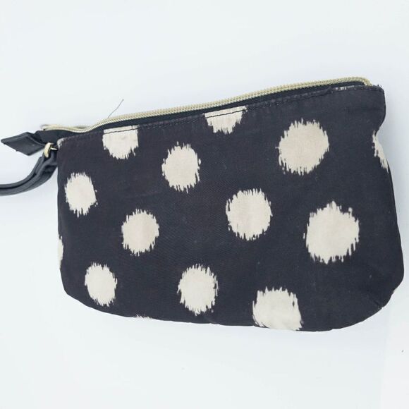 Betsey Johnson Black and White Polka Dot bow Wristlet - Picture 3 of 5